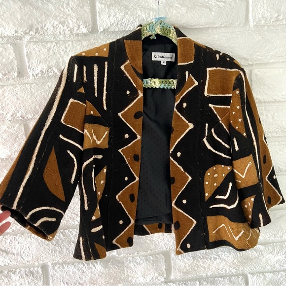 Kiko Romeo Jackets & Blazers - Kiko Romeo Black and Brown Blazer
